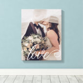 Liefdesscript trouwcanvas canvas afdruk (Insitu (Houten vloer))