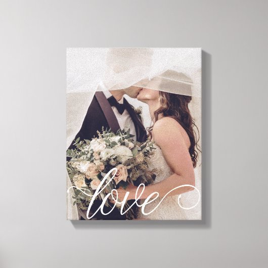 Liefdesscript trouwcanvas canvas afdruk (Voorkant)