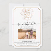 Liefdesscript typografie roze goud glitter hart kaart (Voorkant)