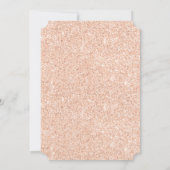 Liefdesscript typografie roze goud glitter hart kaart (Achterkant)