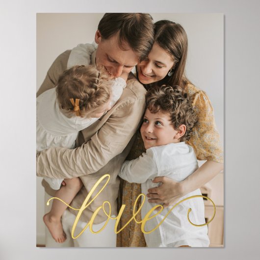 Liefdesscriptie Familie Folie Prints (Voorkant)
