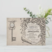 liefdessleutel en Turtle Doves Weddenschap #V0 Kaart (Staand voorkant)