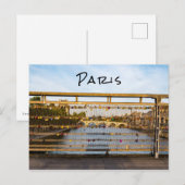 Liefdesslotjes op een brug in Parijs Briefkaart (Voorkant / Achterkant)