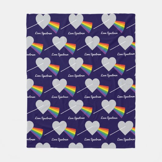 Liefdesspectrum Fleece Deken (Voorkant)