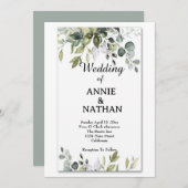 Liefdesspruiten: Een eucalyptus groen bruiloft Kaart (Voorkant / Achterkant)