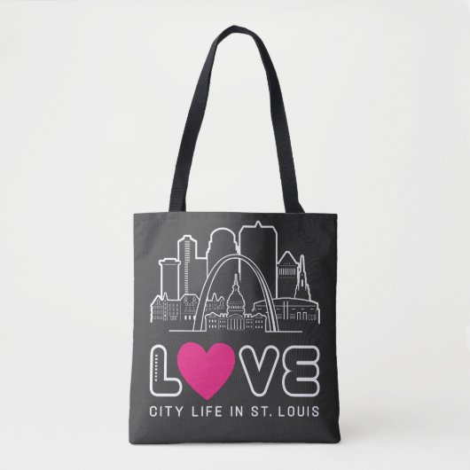 Liefdesstadsleven in St. Louis Missouri Tote Bag (Voorkant)