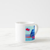 ...liefdesstation...kunst van Jutta Gabriel... Espresso Kop (Voorkant rechts)