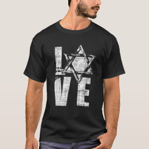 Liefdesster van David Joods Jodendom Israëlieten H T-shirt