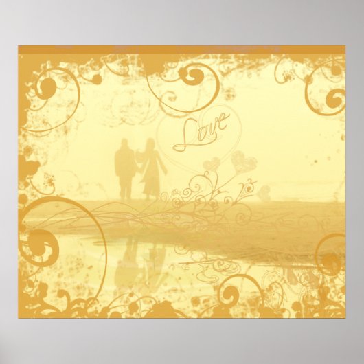 Liefdesstrand Koppel Vervuild en Gedraaid Poster (Voorkant)