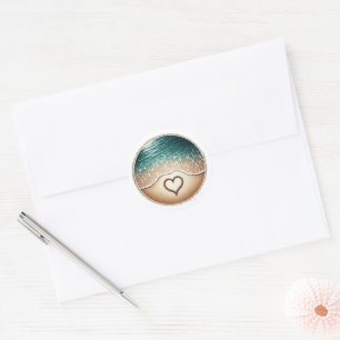 Liefdesstrand Ronde Sticker
