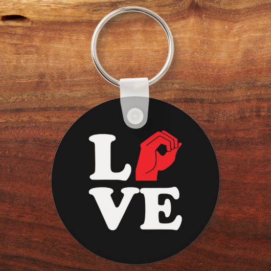 Liefdessymbool ASL Sleutelhanger (Voorkant)