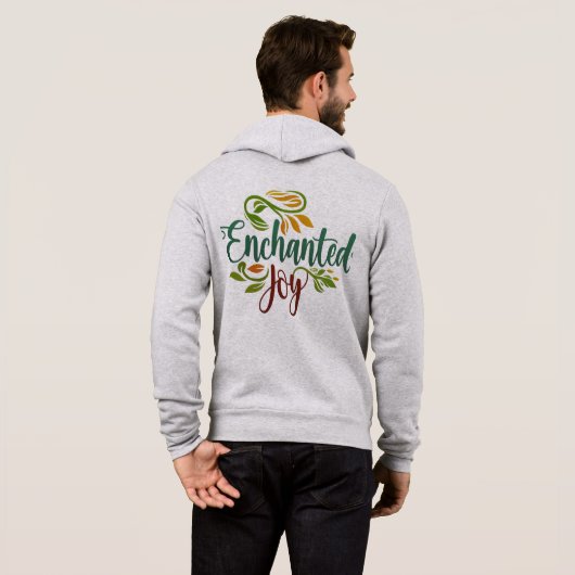 Liefdessymbool en betoverde vreugde Mannen Hoodie (Achterkant volledig)