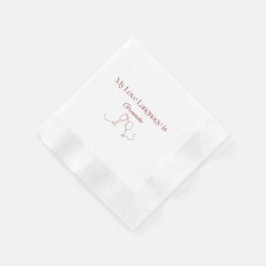 Liefdestaal: Grenache cocktail servetten (Hoek)