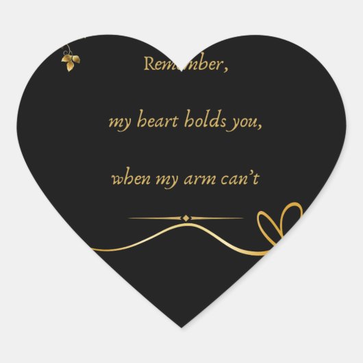 liefdestekst hart sticker (Voorkant)