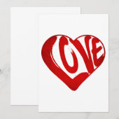 LIEFDESTEKST IN RODE TYPOGRAFIE VALENTIJN DAG KAART (Voorkant / Achterkant)