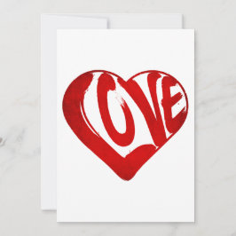 LIEFDESTEKST IN RODE TYPOGRAFIE VALENTIJN DAG KAART