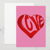 LIEFDESTEKST IN RODE TYPOGRAFIE VALENTIJN DAG KAART (Voorkant / Achterkant)