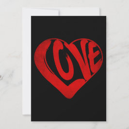 LIEFDESTEKST IN RODE TYPOGRAFIE VALENTIJN DAG KAART