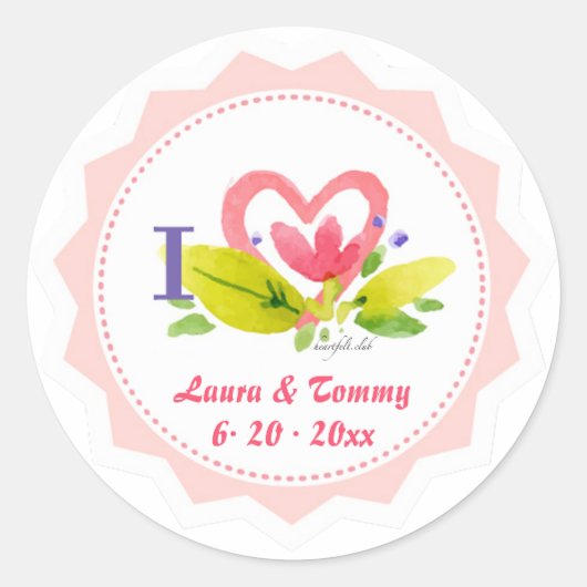 Liefdesticker Ronde Sticker (Voorkant)
