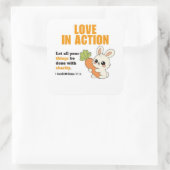 liefdesticker vierkante sticker (Tas)