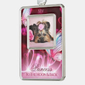 Liefdestribute, Roze harten en vlinder - Huisdier  Verzilverd Omlijst Ornament (Links)