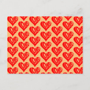 Liefdestypografie in hartvorm briefkaart