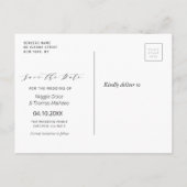 liefdestypografie redt de date bruiloft briefkaart (Achterkant)