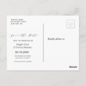 liefdestypografie redt de date bruiloft briefkaart (Achterkant)
