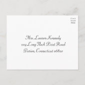 Liefdesuil RSVP Zwart & Wit Folk Art Trouwfeest Pa Uitnodiging Briefkaart (Achterkant)