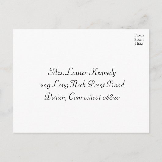 Liefdesuil RSVP Zwart & Wit Folk Art Trouwfeest Uitnodiging Briefkaart (Achterkant)