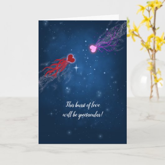 Liefdesuitbarsting - Valentijnsdag7 Kaart (Gele Bloem)