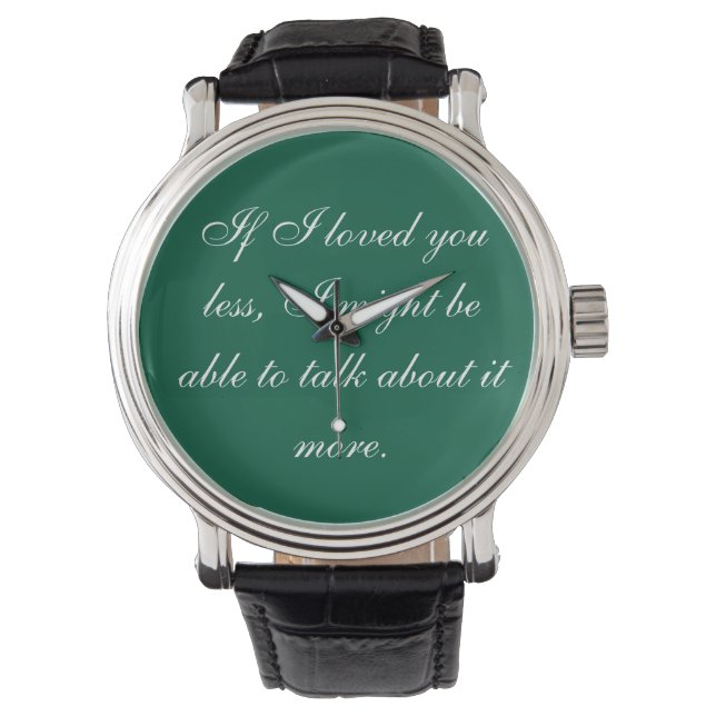 Liefdesuiting (groen) horloge (Voorkant)