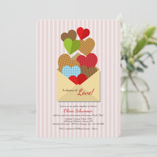 Liefdesuitnodiging Kaart (Staand voorkant)