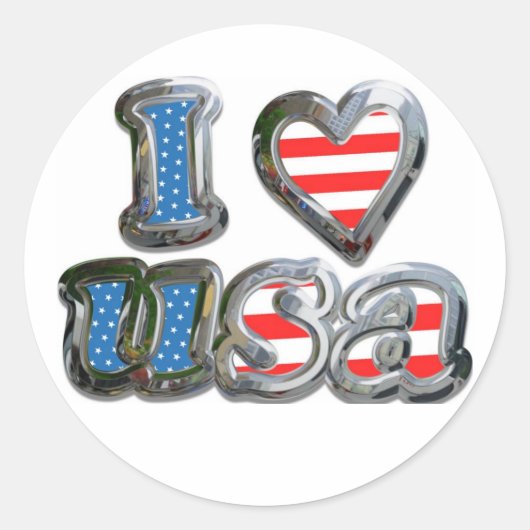 liefdesusa ronde sticker (Voorkant)