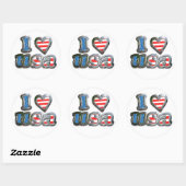 liefdesusa ronde sticker (Vel)