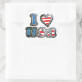 liefdesusa ronde sticker (Tas)