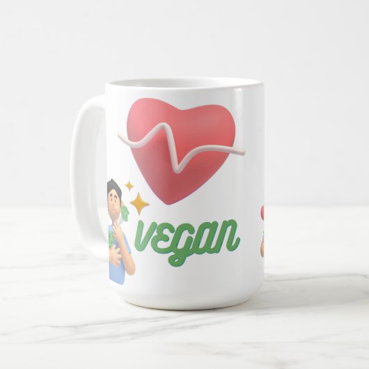 liefdesvegan koffiemok (Voorkant links)
