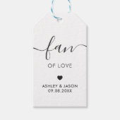 Liefdesventilator, handventilator cadeautje, trouw cadeaulabel (Voorkant)