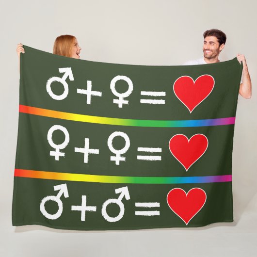 LIEFDESVERGELIJKING FLEECE DEKEN (In situ)