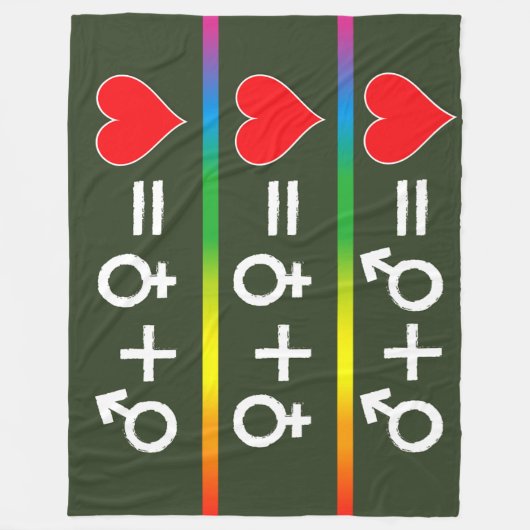 LIEFDESVERGELIJKING FLEECE DEKEN (Voorkant)