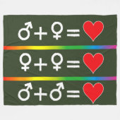 LIEFDESVERGELIJKING FLEECE DEKEN (Voorkant (Horizontaal))