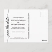 "Liefdesverhaal" Aangepaste foto Bewaar de datum B Briefkaart (Achterkant)