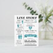 Liefdesverhaal Bewaar de datumaankondiging (Robins Aankondiging (Staand voorkant)