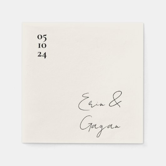 liefdesverhaal bruiloft servetten (Voorkant)