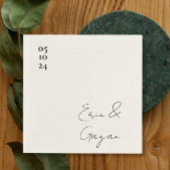 liefdesverhaal bruiloft servetten