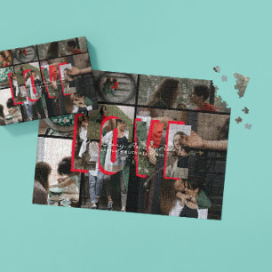 Liefdesverhaal Foto Collage Puzzel Gepersonalise