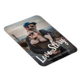 liefdesverhaal, modern stijlvol script, trouwfoto magneet (Rechterzijde)