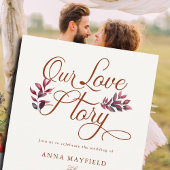 Liefdesverhaal Romantische Herfst Foliage Bourgond Kaart