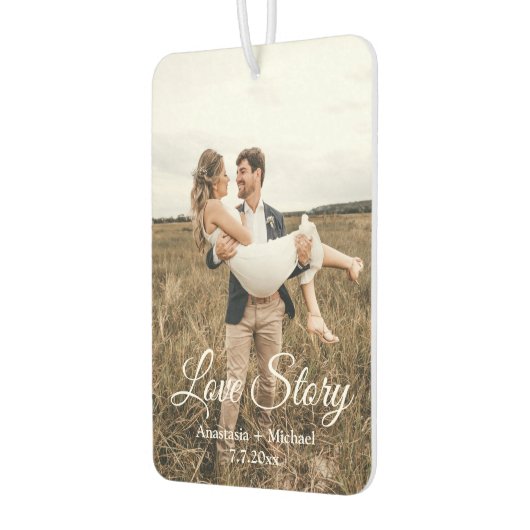 Liefdesverhaal ,trouwfoto jubileum luchtverfrisser (Links)