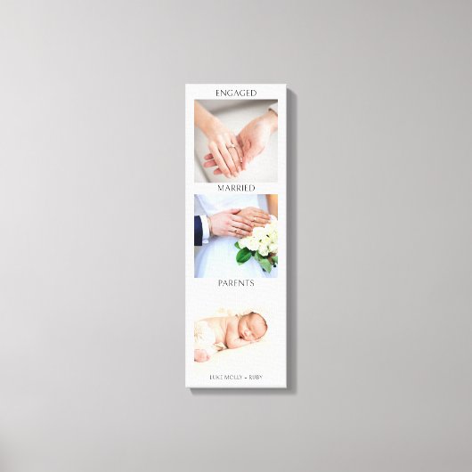 Liefdesverhaal verloofde getrouwde ouders paar fot canvas afdruk (Voorkant)